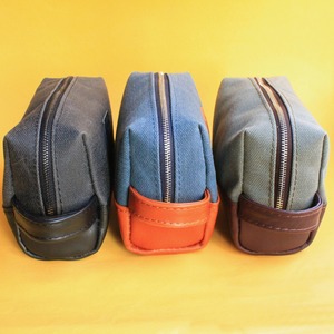 Leather Canvas Toiletry Bag Travel Organizer Waterproof Cosmetic Storage Dopp Kit Mens Travel <b>Case</b> Bag LCTB-0060 - Product Image 4