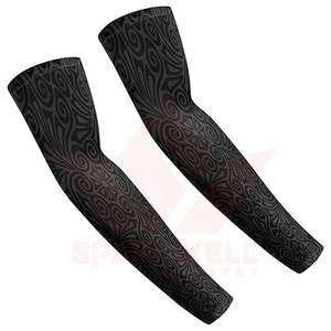 Manchons de cyclisme à impression par sublimation, anti-UV, en Spandex et Polyester, unisexe, pour adultes, compression sportive - Product Image 2