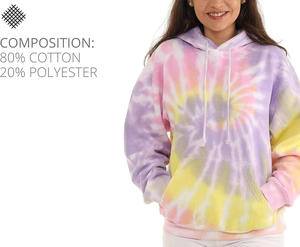 Sudadera con Capucha Tie Dye Personalizada al por Mayor, Sudadera con Capucha de Algodón y Poliéster, Ropa Casual Urbana, Fabricante de Sudaderas con Capucha Tie Dye - Product Image 4