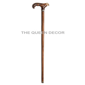 Bâtons de marche nordiques et accessoires d'extérieur attrayants, design élégant, en bois noir naturel avec poignée en aluminium doré - Product Image 5