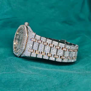 Wholesale Super Luxury <b>Automatic</b> Hip-hop Iced Watch for Men VVS D Color Moissanite Watch Sport Iced Watches Glass Pointer UK - Product Image 1