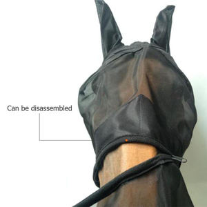 Protector Facial Completo para Caballos, Color Azul, con Protección para las Orejas, Ecológico, de Malla Resistente, Previene Insectos, Protege los Ojos, Personalizable - Product Image 3