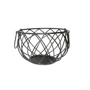 Gold Metal Wire Fruit <b>Basket</b> with Wooden Base Decorative Fruit Bowl for <b>Kitchen</b> Counter Dining Table Bread Vegetables Snacks - Product Image 6