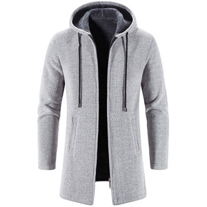 Abrigo Largo de Lana con Capucha para Mujer, Cierre de Cremallera, Grueso y Cálido para Invierno - Product Image 5