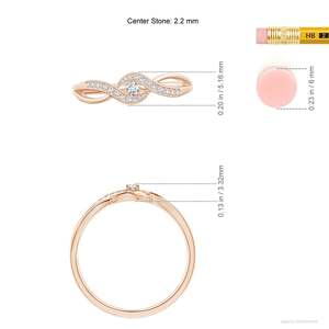 Bague de fiançailles en or rose 14 carats avec diamant de laboratoire de 1,50 ct, taille ronde, clarté VS1, couleur F, certifiée IGI, meilleur cadeau pour elle - Product Image 3