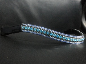 Accessoire durable élégant de bande de front de cheval en cuir indien avec le Bling pour la literie de cheval - Product Image 6