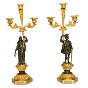 Decorativo Candelabro 5 Braços Banhado A Prata Casamento Mesa Centrespiece Elegante Luxo metal Artesanal Alta Qualidade