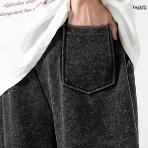 Nouveaux shorts d'été déchirés pour hommes 2026 en toile et élasthanne/polyester, avec cordon de serrage, coupe ample, taille mi-haute, respirants et écologiques - Product Image 5