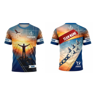 Camiseta Sublimada Personalizada para Hombre | Camiseta de Poliéster con Estampado Completo |   Diseño Motivacional de Libertad |   Ropa Deportiva y Urbana Estilo Europeo - Product Image 1