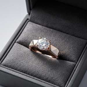 Precioso Anillo de Diamante Cultivado en Laboratorio de 1.00CT VS2, Corte Redondo, Banda Única, Oro Amarillo de 10K, Joyería para Regalo de Fiesta, Boda, Cumpleaños, etc. - Product Image 6