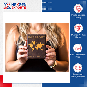 Exclusive Sale on Outstanding Quality Custom Size & Design Genuine Leather Luxury <b>Passport</b> Holder RFID Blocking Bi-Fold Closure - Product Image 4