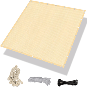 3 <b>Pack</b> X6 <b>Wheat</b> HDPE Sun Shade Cloth High-Density Polyethylene Shade Sails & Nets - Product Image 1