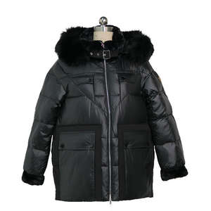 เสื้อแจ็คเก็ตพัฟเฟอร์แฟชั่นใหม่สำหรับฤดูหนาว ผู้หญิง สั่งทำได้ พร้อมขนเป็ดแท้แบบถอดได้ที่คอเสื้อ - Product Image 3