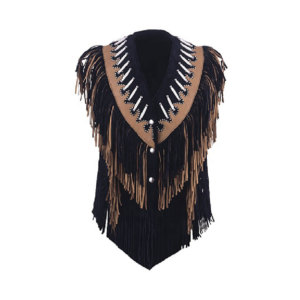 <b>Womens</b> Western <b>Leather</b> Fringe Vest Sleeveless Cowboy <b>Jacket</b> Suede Tassel Motorcycle Rodeo Festival Fashion Premium OEM - Product Image 1
