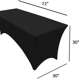 Stretchable round and Rectangular Wedding <b>Table</b> Cloth Overlay <b>Table</b> <b>Cover</b> for Weddings - Product Image 3