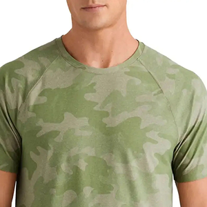 Camiseta de Manga Corta con Cuello Redondo y Estampado Tie-Dye para Hombre, Corte Regular, Estilo Casual, 100% Algodón Jersey, Diseño Estampado - Product Image 4