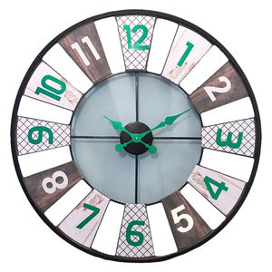 Horloges murales pour salon, meilleure décoration intérieure, horloge murale design pour salon, maison et bureau, avec combinaison métal et bois - Product Image 5