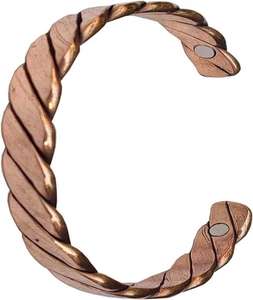 Brazalete de Metal con Diseño Antiguo de Cobre, Estilo Clásico, Hecho a Mano, Pulido, Unisex, Talla Personalizada - Product Image 1