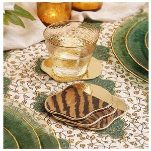 Modern Elegant Brass <b>Coaster</b> Wholesale Handmade Natural Brass Polished <b>Coasters</b> for Use Mug Glass Drinks Coffee <b>Table</b> <b>Coaster</b> - Product Image 2