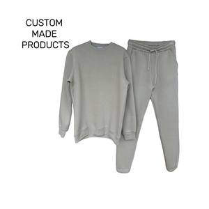 Ropa marca hombre pulóver liso sólido polar sudaderas pantalones de chándal conjunto con capucha moda invierno hombre logotipo personalizado estampado hoddies - Product Image 1