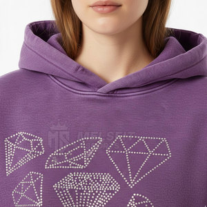 Sudaderas Clásicas de Punto para Mujer, con Lavado Ácido y Pedrería, Suaves y Cómodas, 100% Algodón, Ligeras, Perfectas para Uso Casual - Product Image 6