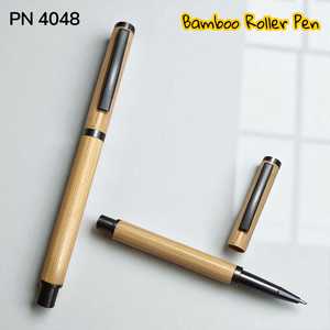 ปากกาลูกลื่นไม้ไผ่พร้อมสลักโลโก้ส่วนตัวสำหรับโรงเรียน ราคาขายส่ง - Product Image 1