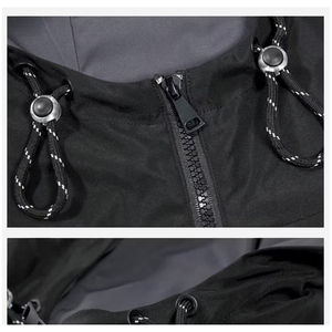 Ensemble de survêtement coupe-vent tendance, faible MOQ, fournisseur de vêtements de sport, direct usine, vestes en nylon style athlétique hip-hop - Product Image 3