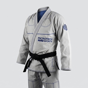 Premium Grey BJJ Gi Brazilian Jiu Jitsu Uniform Competition Grappling Suit Cotton Pearl Weave Custom Logo - Product Image 6