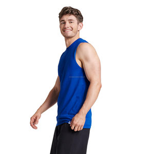 Logo personnalisé hommes sans manches débardeurs Slim Fit vêtements de sport vêtements d'entraînement hommes Fitness Muscle Gym chemises - Product Image 2