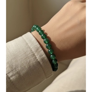 Handcrafted Green <b>Jade</b> Beaded Bracelet for Gift-Wholesale Healing Crystal <b>Bangle</b> From India - Product Image 2