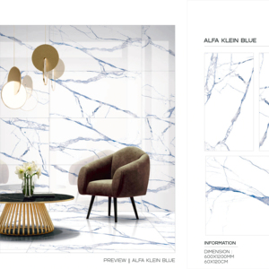 Carreaux de porcelaine émaillée polie à surface sculptée décorative, conçus pour des applications de revêtement de sol et de mur spacieuses dans le secteur du luxe. - Product Image 1