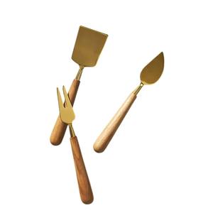 Juego de cuchillos para queso de metal de alta calidad, diseñado para reuniones elegantes, cada detalle refleja lujo y artesanía de calidad. - Product Image 4