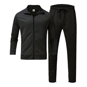 Conjunto Deportivo Ligero de Color Sólido para Hombre, Sudadera con Capucha de Manga Larga y Pantalones Deportivos, Estilo Deportivo, Transpirable, Corte Regular, para Otoño - Product Image 1