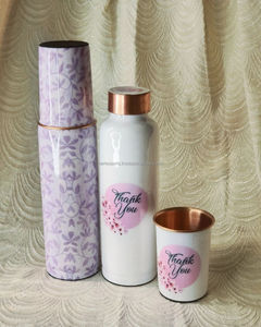 Antique Copper Water <b>Bottle</b> Joint-Free Construction Natural Purification Properties for Boiling Water - Product Image 3