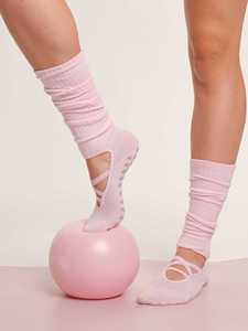 Fitness Accessories Pilates Socks Studios Slouch Spandex/Nylon/Cotton Anti-Slip Quick Dry Grip Yoga with Strap <b>for</b> Womens - Product Image 3