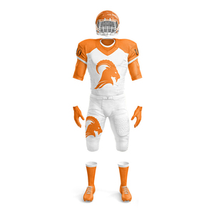 Uniforme de football américain bicolore personnalisé de haute qualité, style professionnel pour adultes, avec manches courtes et design d'équipe sublimé - Product Image 5