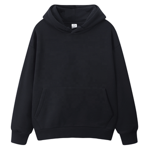 Sweat à capuche pour homme en polyester et coton molletonné, broderie personnalisée sur le devant, vente en gros, saison d'automne, écologique, respirant - Product Image 4