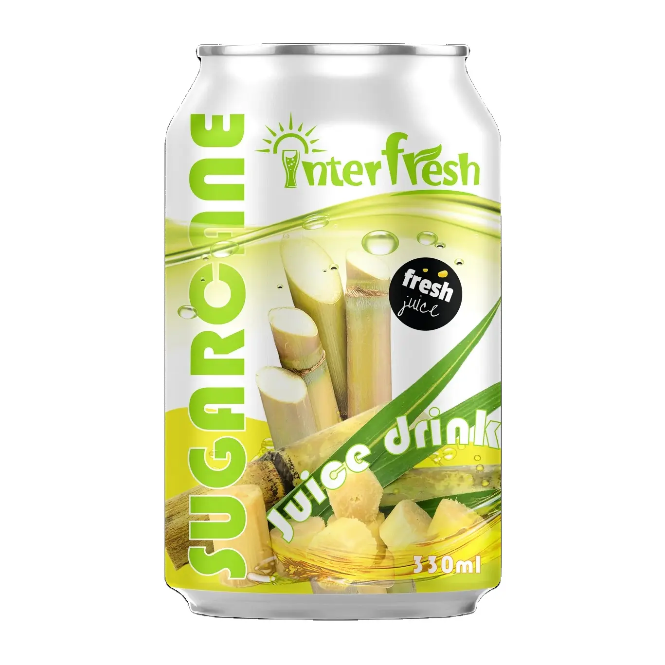 Interfresh Factory OEM Marque privée Jus de canne à sucre naturel Boisson en boîte 330ml Boisson aux fruits saine Prix d'usine du Vietnam