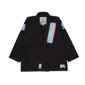 Nouveau Kimono de BJJ Unisexe Adulte en Coton Perlé 450 GSM Respirant, Léger et à Séchage Rapide, Style Rétro Noir Dégradé, avec Sac - Product Image 1