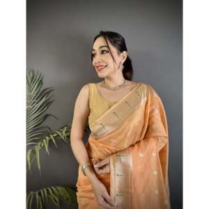 Sari Paithani en tissu épais avec motifs Mina Butti pour mariage - Product Image 5