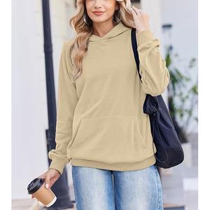 Nueva llegada de sudaderas con capucha para mujer, 100% algodón, tejidas, de invierno, manga larga, lisas, cómodas y casuales, de Bangladesh. - Product Image 4