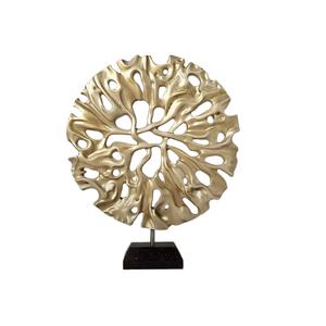 Pièce décorative en métal artistique moulé en aluminium, plaqué or, au design unique et élégant, la plus vendue, pour la décoration de table et de la maison - Product Image 5