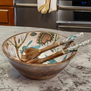 ชามเสิร์ฟอาหารไม้สำหรับตกแต่งบ้านและงานแต่งงานชามอาหารอเนกประสงค์พร้อมพิมพ์เคลือบโดย fwe - Product Image 4