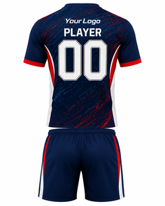 Ensemble de maillots de football d'été personnalisés sublimés 100% polyester unisexe, uniforme de football respirant à séchage rapide, coupe athlétique courte - Product Image 5