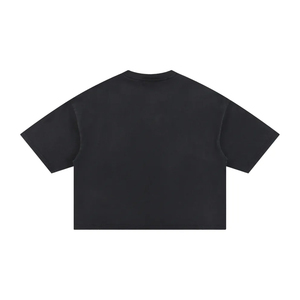 Camiseta de cuello redondo 100% algodón, holgada, estampada con efecto descolorido por el sol, para hombre, con logotipo OEM personalizado, color personalizado, efecto descolorido por el sol. - Product Image 6