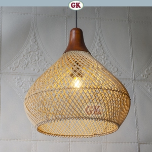 Lámpara Colgante de Ratán KUBAH 01, Diseño Tropical Moderno, Decoración para Hogar, Cafetería y Restaurante - Product Image 1