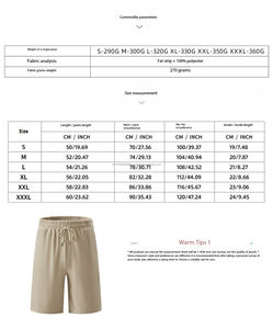 OEM logotipo personalizado bordado impreso diseño de los hombres de verano casual medio ocio deportes pantalones pesados de doble línea liso teñido sólido - Product Image 2