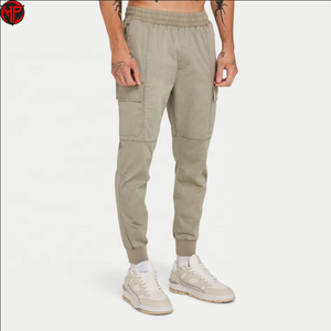 Pantalones Cargo de Lona de Algodón de Cintura Alta para Hombre, Talla y Logotipo Personalizados, Pantalones de Trabajo Utilitarios con Múltiples Bolsillos y Estilo Desgastado - Product Image 4