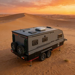 Remolque Camper Todoterreno con Cocina, Baño y Espacio para Dormir - Autocaravana de Acero Personalizable para Viajes por Tierra (Capacidad de Carga 2600 kg) - Product Image 1