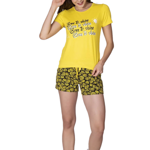 Dernier style, services OEM, conception personnalisée, ensemble d'été uni à manches courtes pour femmes, logo et couleur personnalisables, ensemble 2 pièces avec short - Product Image 1